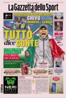 Prima pagina Gazzetta