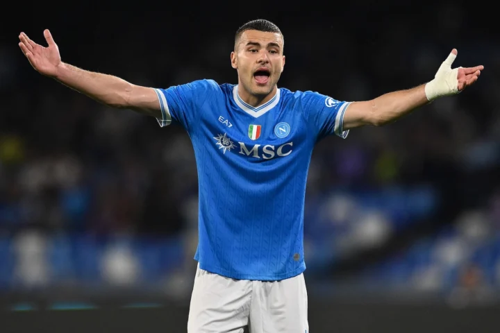 Il giocatore del Napoli Alessandro Buongiorno