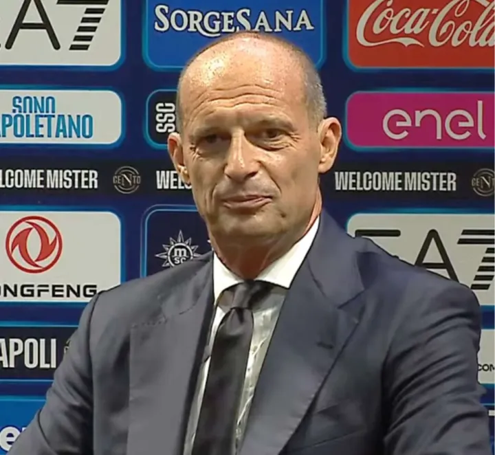 Max Allegri durante la presentazione