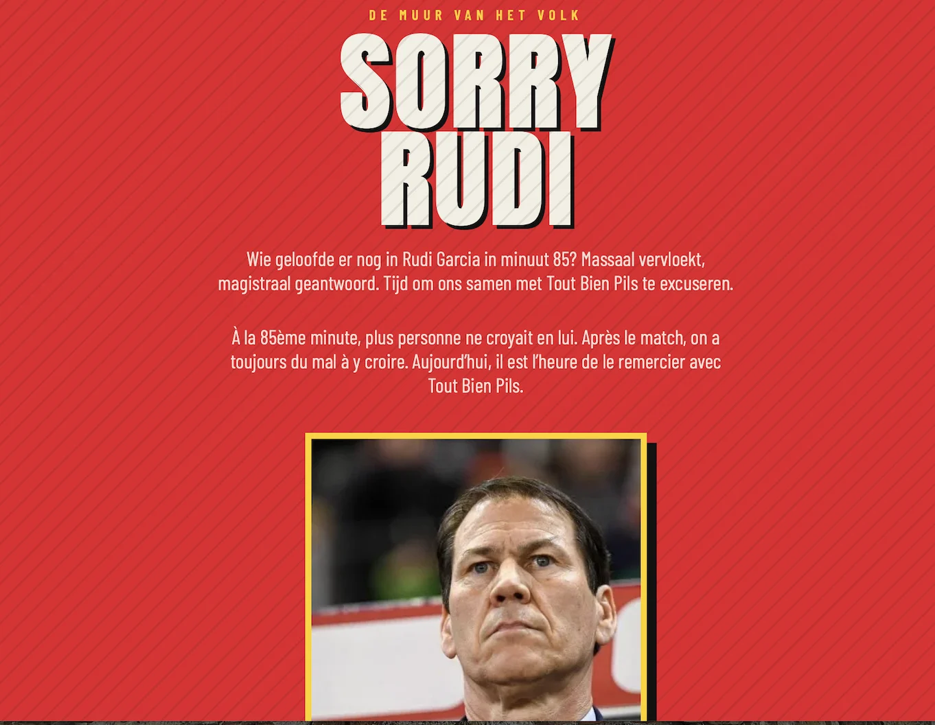 belgio aperto un sito per chiedere scusa a rudi garcia gi224 10mila scuse da Ilnapolista.it belgio aperto un sito per chiedere scusa a rudi garcia gi224 10mila scuse