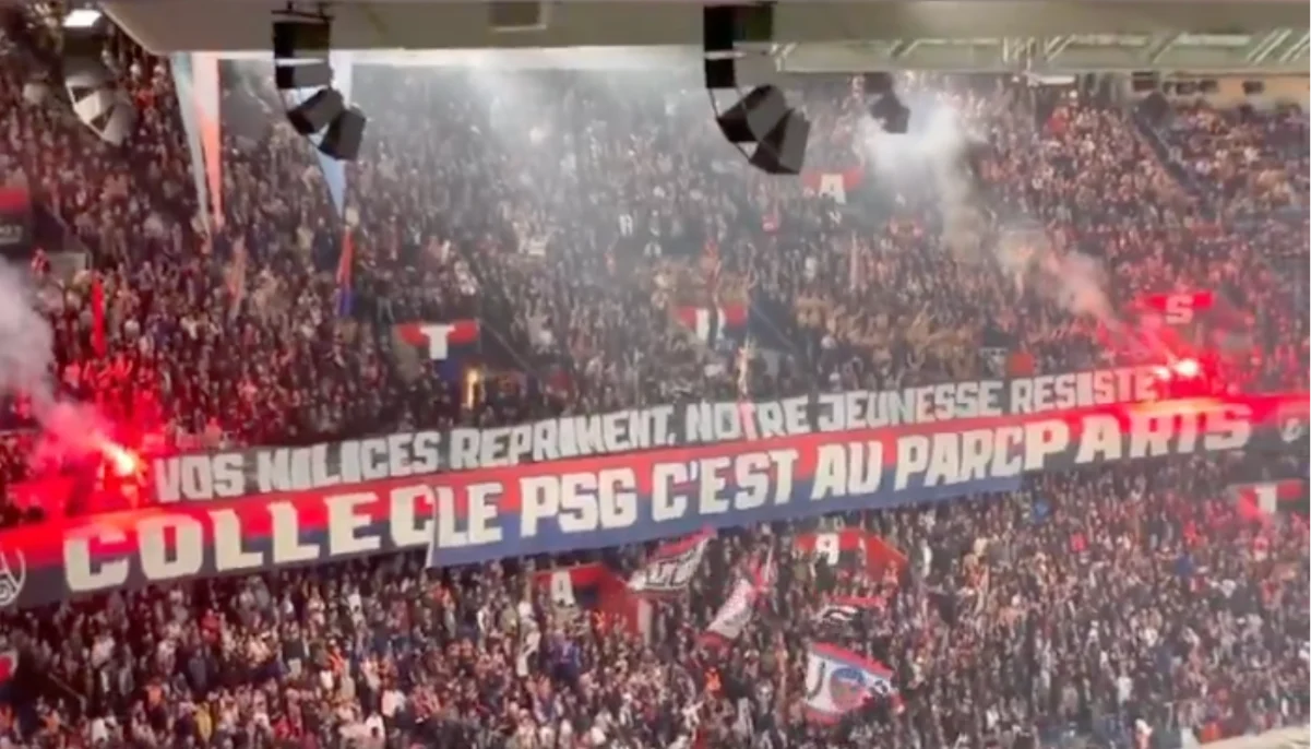 Gli ultras del Psg con gli studenti in protesta: “Le vostre milizie reprimono, la nostra gioventù resiste”
