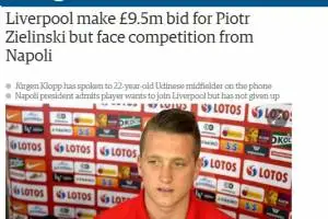 Il Guardian su Zielinski: offerta del Liverpool, Klopp promette «un ruolo importante» al polacco item-thumbnail
