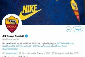 La Roma lancia un account Twitter in lingua swahili item-thumbnail